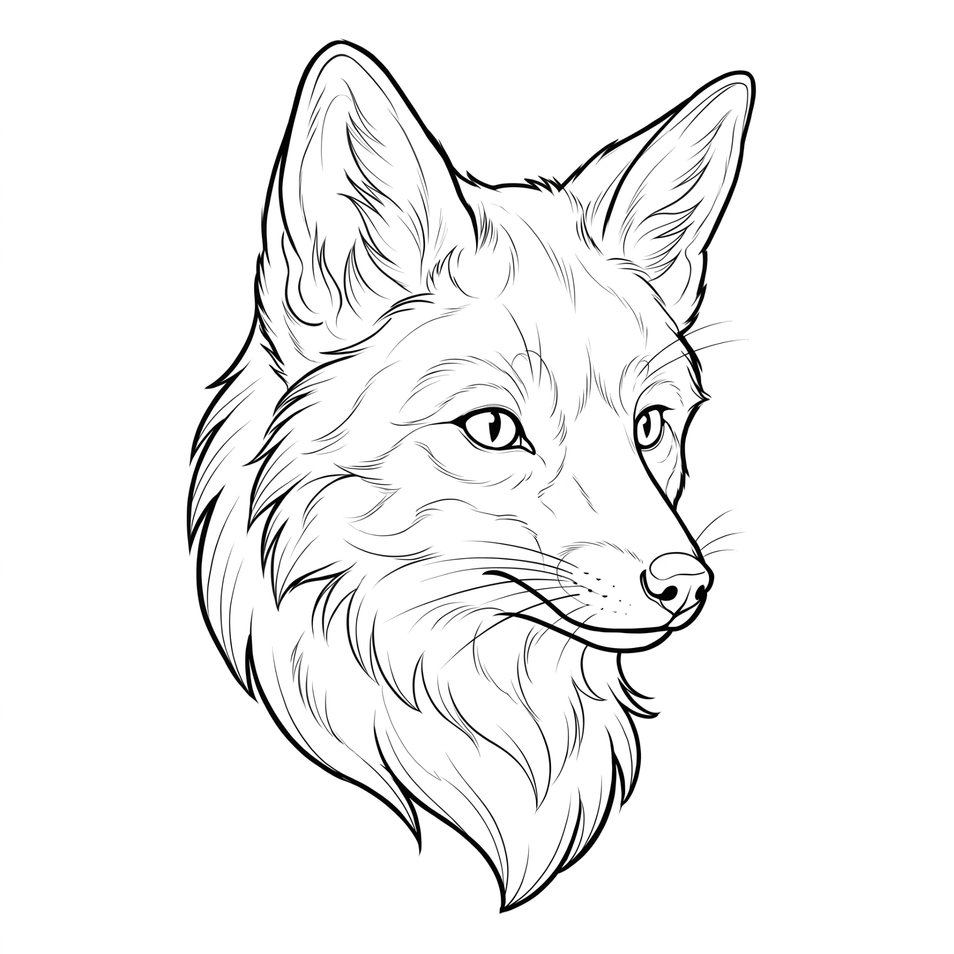 Neo-traditional fox — the stencil by Inkbundles